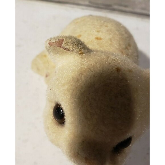 Josef Originals Fuzzy Piglet Pig Flocked Fuzzy Figurine Sitting - Picture 3 of 7